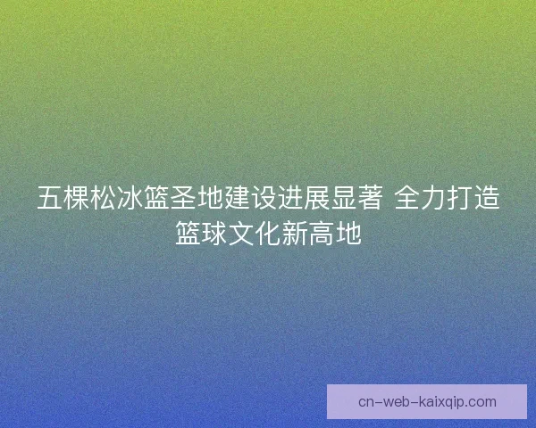 五棵松冰篮圣地建设进展显著 全力打造篮球文化新高地 五棵松冰篮圣地建设进展显著 全力打造篮球文化新高地